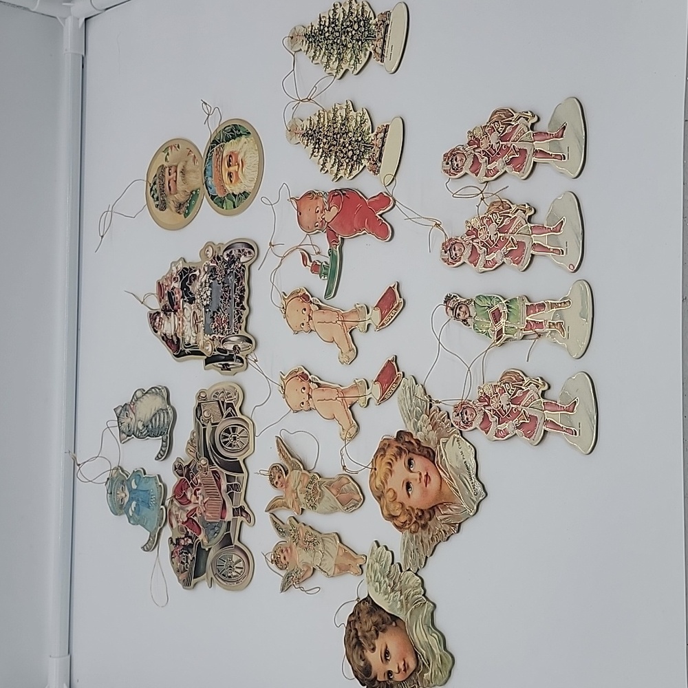 Vintage Lot of Merrimack Publishing Christmas Die-cut Ornaments Gift Tags 19
